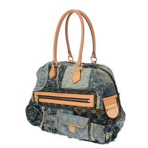 Louis Vuitton Patchwork Bowley Blue Handbag Monogram Denim